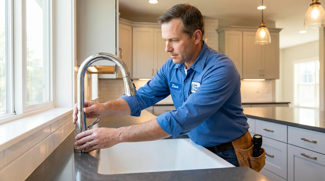 Kitchen faucet installation by Johns Plumbing LLC in Plymouth Meeting